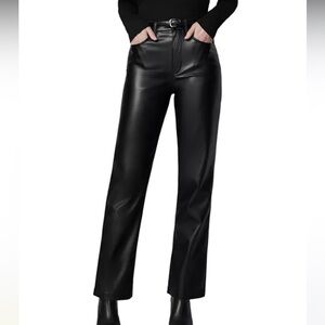 JOES JEANS NWOT Faux Leather Mid Rise Black Pants - Size 32